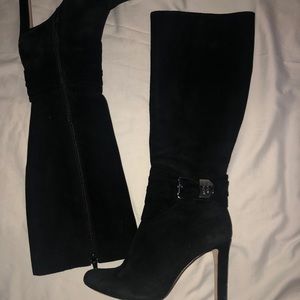 Antonio Melani Black Suede Boots used